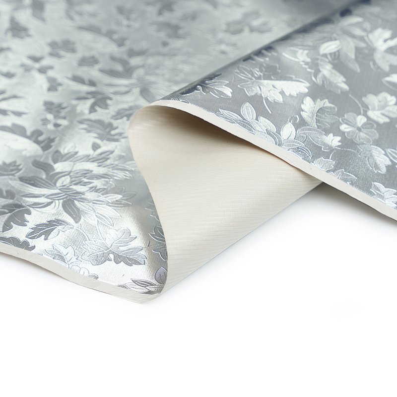 Efterfølgende mønster sølv læder til taske